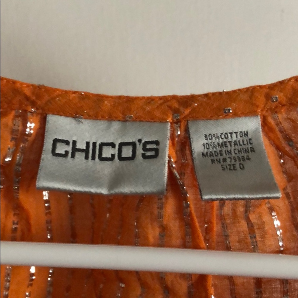 Orange button blouse - Picture 2 of 3